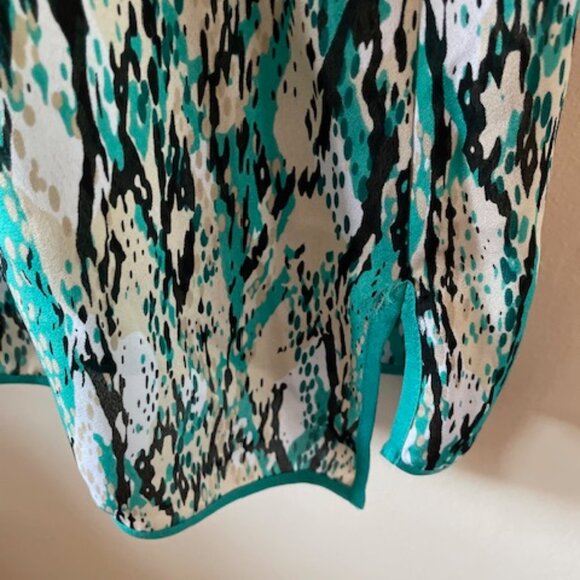 Liz Clairborne Teal/Beige Multi Pattern Sleeveless Top Size XL - Picture 11 of 11